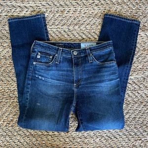 Adriano Goldschmied Isabella high-rise straight crop jeans dark indigo size 25R